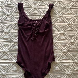 Lace up body suit